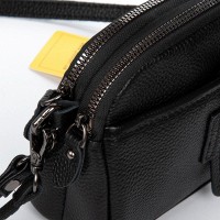 Женский молодежный кожаный клатч ALEX RAI 99102 black