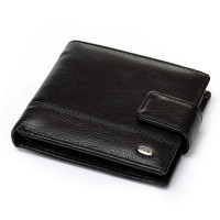 Мужской кожаный кошелек  DR. BOND M9-1CK black
