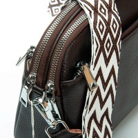 Женский молодежный кожаный клатч ALEX RAI 99092 brown
