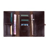Портмоне из натуральной кожи Hi Art WP-08br Crystal Brown Silk