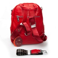 Женский кожаный рюкзак ALEX RAI 8907-9 red croco