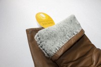 Женские коричневые кожаные длинные перчатки Shust Gloves