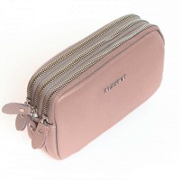 Женский молодежный кожаный клатч ALEX RAI 60061 pink
