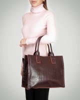 Женская кожаная сумка через плечо ALEX RAI 8804 bordo