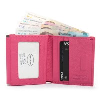 Женский кожаный кошелек Bright DR. BOND WS-33 plum-red