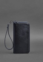 Кожаное портмоне на молнии  BlankNote 6.1 Темно-синее BN-PM-6-1-NAVY-BLUE