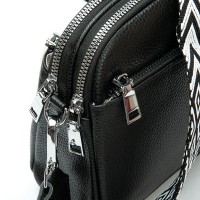 Женский молодежный кожаный клатч ALEX RAI 99092 black