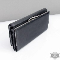 Женский кожаный черный кошелек Lison Kaoberg 94-575