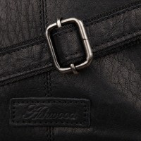 Мужская кожаная сумка Ashwood 8341 Black (Черный)