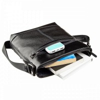 Мужская кожаная черная сумка SHVIGEL 11181