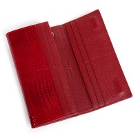 Женский кожаный лаковый кошелек SERGIO TORRETTI FEW501-2 red