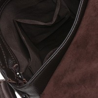 Мужская тёмно-коричневая кожаная сумка Borsa Leather k18168-brown