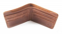 Коричневый мужской кошелек ручной работы из кожи BOGZ Classic P2M10S3