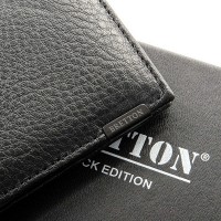 Кожаный мужской зажим для купюр BRETTON 168-24C black