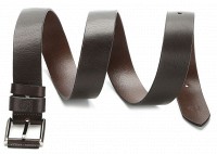 Мужской кожаный тёмно-коричневый ремень GRANDE PELLE 00910
