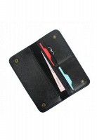 Мужское кожаное портмоне The Wings Mark 2 черный сафьян TW-MARK-2-BLACK-SAF