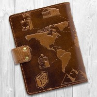Картхолдер из кожи HiArt CH-06 Crystal Amber 7 wonders of the world