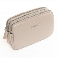 Молодежный клатч из кожи ALEX RAI BM 60061 pale grey