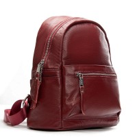 Женский кожаный рюкзак ALEX RAI 8635-9 bordo