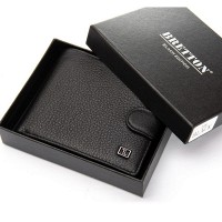 Мужской кожаный кошелек BE BRETTON 308 black