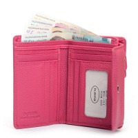 Женский кожаный кошелек Bright DR. BOND WS-31 plum-red