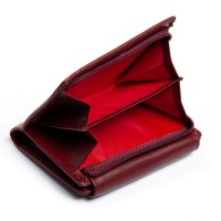 Женский кожаный кошелек Bright DR. BOND WS-31 wine red