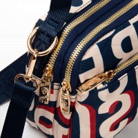 Летняя тканевая сумка Jielshi F056 blue letters