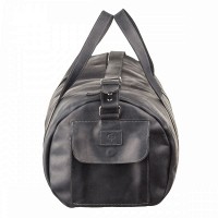 Дорожная черная кожаная сумка Grande Pelle 11046 
