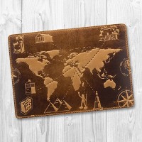 Кожаное портмоне Hi Art 7 wonders of the world PB-02-S17-1340-T002