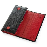 Женский кожаный кошелек BR DR. BOND W46-4 black-red