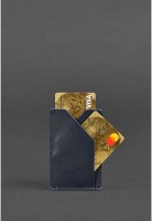 Кожаный кард-кейс BlankNote 8.0 темно-синий bn-kk-8-navy-blue