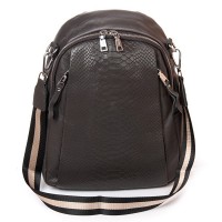 Женская кожаный рюкзак ALEX RAI 8907-9 grey