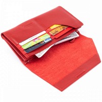 Женский кожаный клатч GRANDE PELLE 11318 Красный