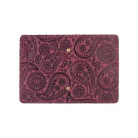 Обложка для документов из кожи HiArt AD-03 Shabby Plum Buta Art