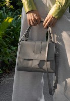 Женская кожаная сумка Ester серая TW-ESTER-GREY