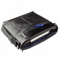 Мужская кожаная черная сумка SHVIGEL 11181