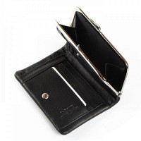 Женский кожаный кошелек Classik  DR. BOND WN-23-14 black