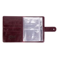 Кожаный картхолдер Hi Art «Let's Go Travel» CH-06 Crystal Sangria