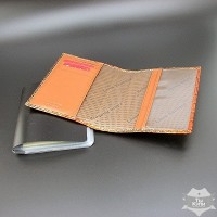 Кожаная женская красная визитница lk-47568a