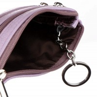 Женская кожаная косметичка-ключница Cosmetic A-00141 l-purple