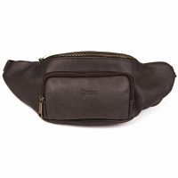 Мужская кожаная сумка бананка, сумка напоясная TARWA GC-3079-4lx