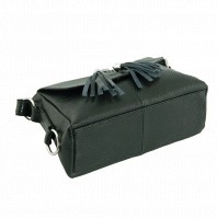Женская черная кожаная сумкаTRAUM 7322-04