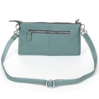 Молодежный клатч из кожи ALEX RAI 8801-2 blue