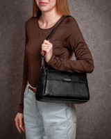 Женская кожаная сумка ALEX RAI 8721-9 black