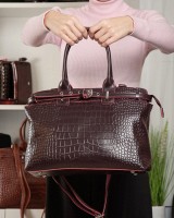 Женская кожаная сумка ALEX RAI 00108 bordo