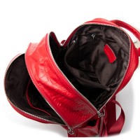 Женский кожаный рюкзак ALEX RAI 95518-9 red