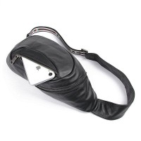 Кожаный черный мини-рюкзак John McDee jd4022a