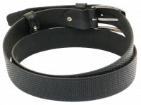 Мужской кожаный ремень под брюки Skipper  1026-33 черный