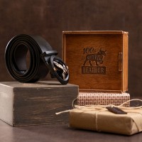 Мужской кожаный ремень автомат Vintage 20297