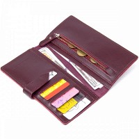 Женский кожаный кошелек GRANDE PELLE 11467 Бордовый